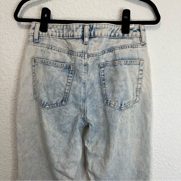 Vintage Almost Famous Jeans Acid Wash Patchwork Raw Hem Distressed Juniors Sz 9 - Picture 5 of 10